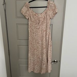 Cream linen dress